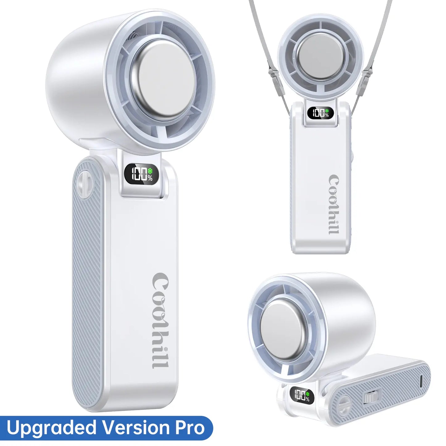 Portable Handheld High-Speed Fan — Stepless Adjustment and Foldable Design