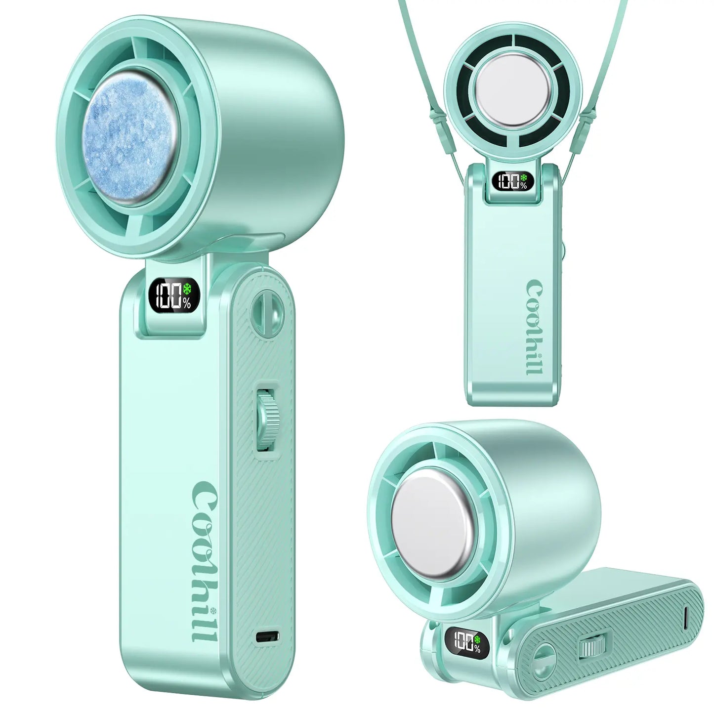 Portable Handheld High-Speed Fan — Stepless Adjustment and Foldable Design