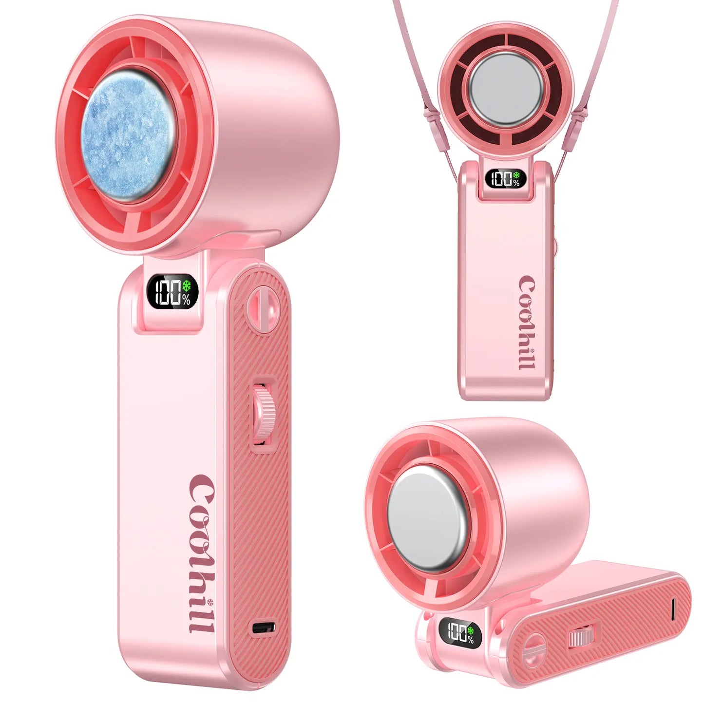 Portable Handheld High-Speed Fan — Stepless Adjustment and Foldable Design