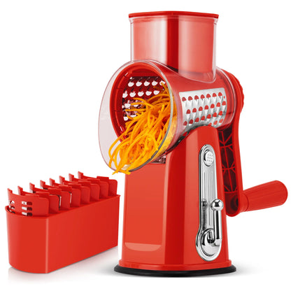 Hand-Cranked Cheese Grater with Powerful Suction Base — A Multifunctional Kitchen Gadget