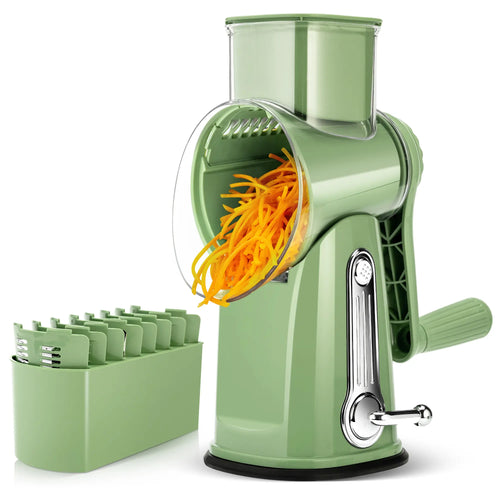 Hand-Cranked Cheese Grater with Powerful Suction Base — A Multifunctional Kitchen Gadget