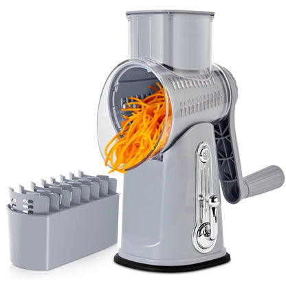 Hand-Cranked Cheese Grater with Powerful Suction Base — A Multifunctional Kitchen Gadget