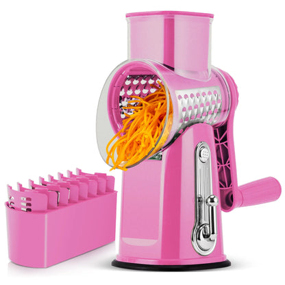 Hand-Cranked Cheese Grater with Powerful Suction Base — A Multifunctional Kitchen Gadget